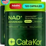 Cata-Kor Liposomal NAD com Resveratrol - Suplemento Avançado para Energia Celular e Função Mitocondrial - 12