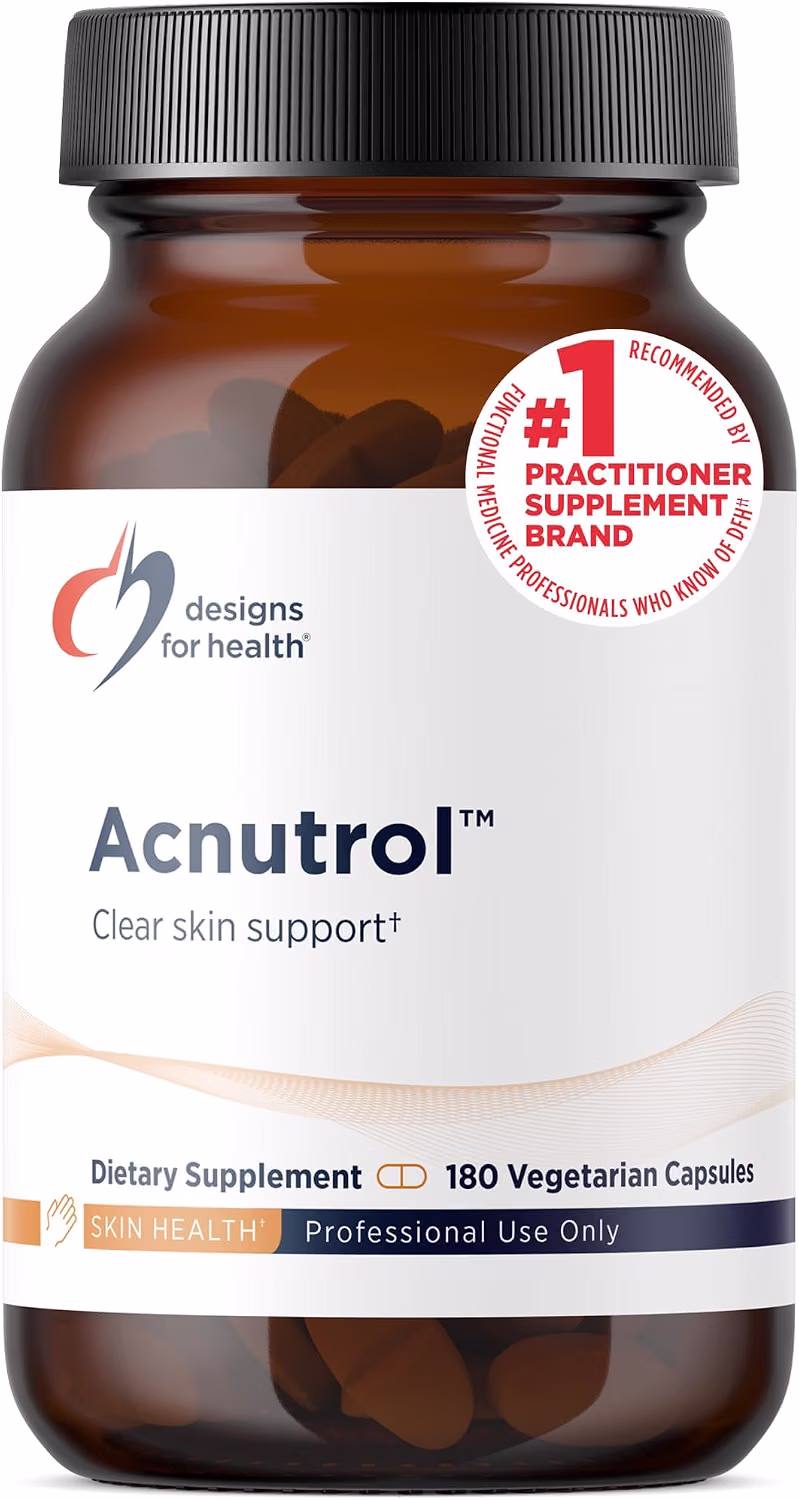 Acnutrol Designs for Health – Suporte para Pele Clara e Saudável com 180 Cápsulas