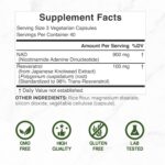 Suplemento de NAD+ e Resveratrol 1.000mg - Força Extra para Energia e Vitalidade - 2