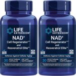 Life Extension NAD+ Regenerador Celular e Resveratrol Elite - Suporte à Saúde do Coração e Envelhecimento Saudável - 11