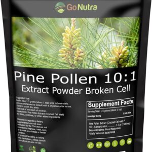 Pó de Pólen de Pinheiro - Extrato 10:1, 6 Onças - Vegan e Natural para Vitalidade e Bem-Estar