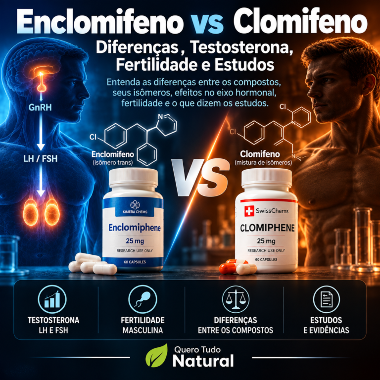 Enclomifeno vs Clomifeno: Diferenças, Testosterona, Fertilidade e Estudos