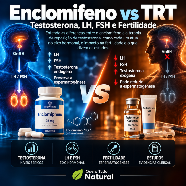 Enclomifeno vs TRT: Testosterona, LH, FSH e Fertilidade