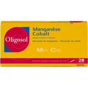 Oligosol Manganês-Cobalto 28 Ampolas - Reequilíbrio de Oligoelementos para Saúde Neurológica